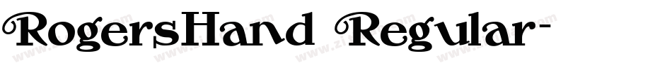 RogersHand Regular字体转换